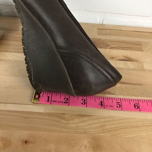 MERRELL brown wedges platform shoes pumps size 8.5 flower’s incrusted details - Picture 11 of 16